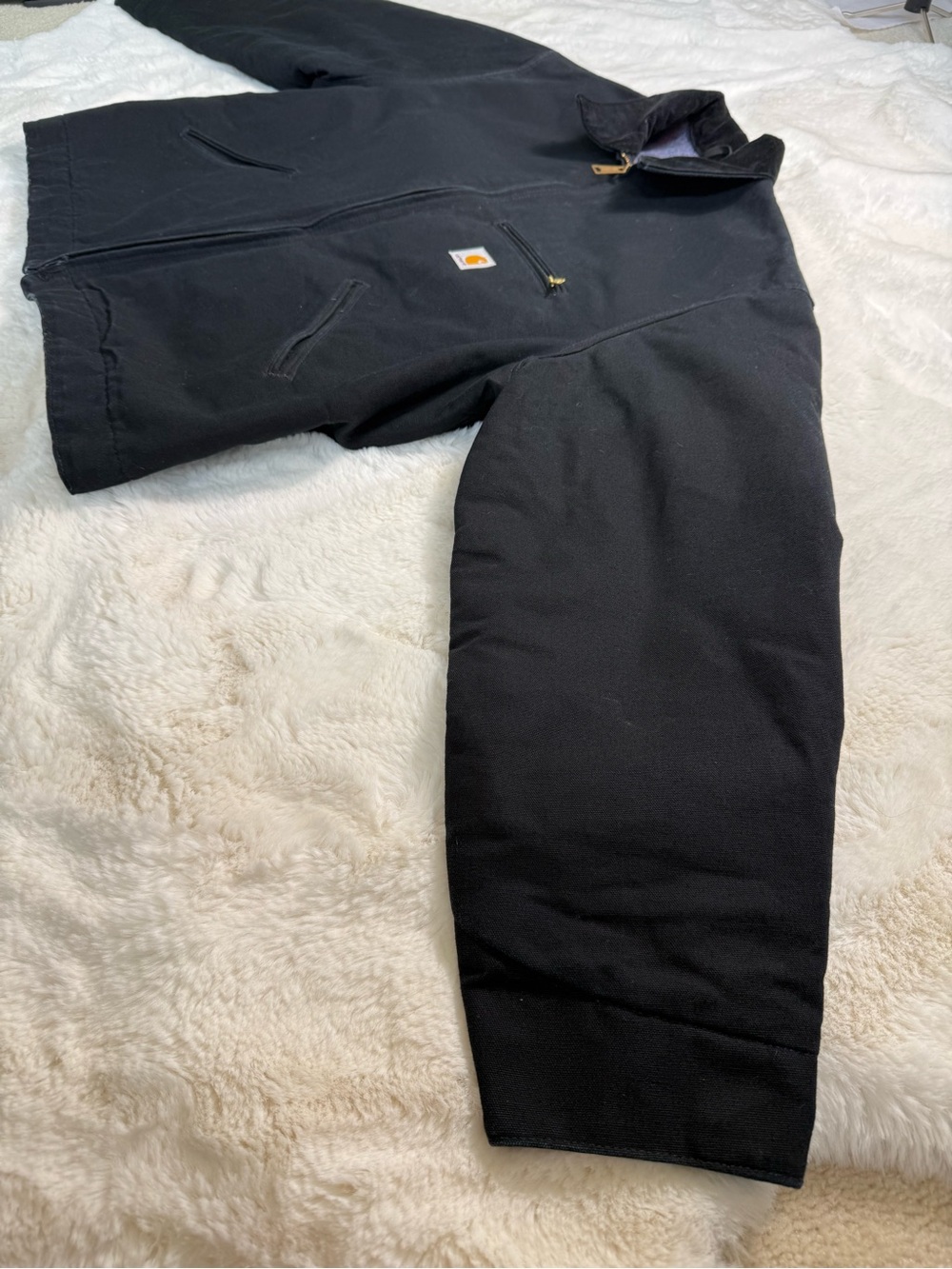 Vintage Carhartt J001 BLK Detroit Jacket Blanket Lined USA – Size XL Regular EUC - Picture 10 of 11